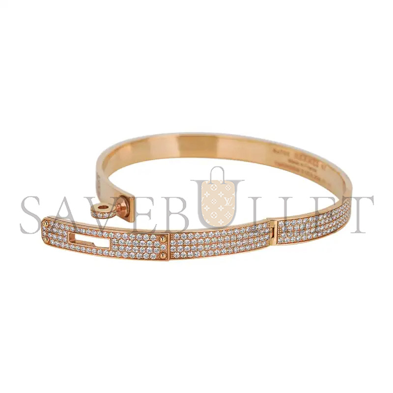 HERMÈS KELLY DIAMOND BRACELET MODEL IN 18K YELLOW GOLD WITH